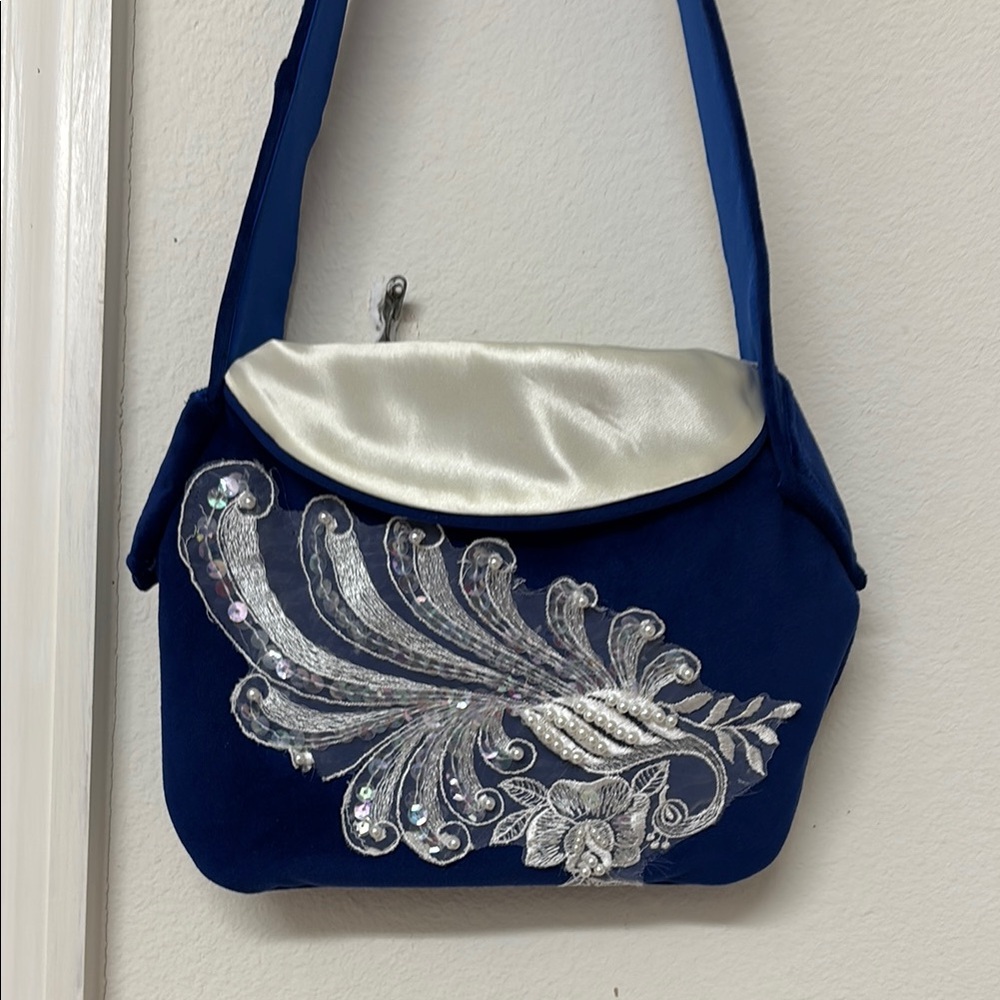 Elegant Blue and Silver Women's Bag